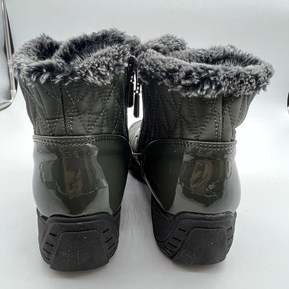 Khombu Waterproof Winter Ankle Snow Boots Size 8.5 Green - Picture 5 of 8